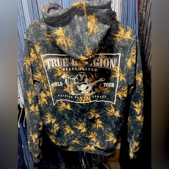 SOLD! NWT! True Religion “Leaf Camo” Big T Hoodie/Jogger set size Large - Picture 2 of 9